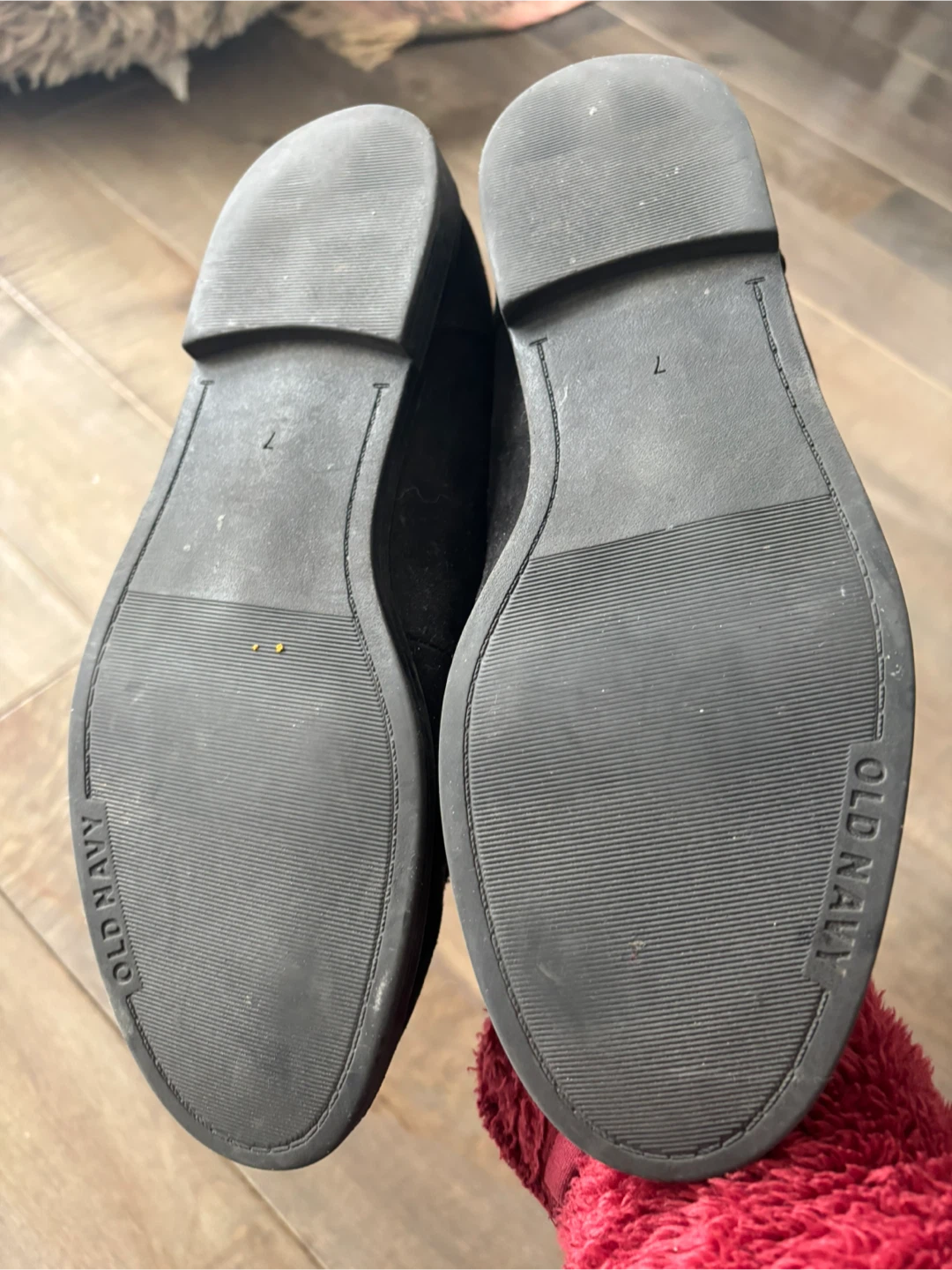 Old Navy Black Suede Loafers Size 7 - photo 3