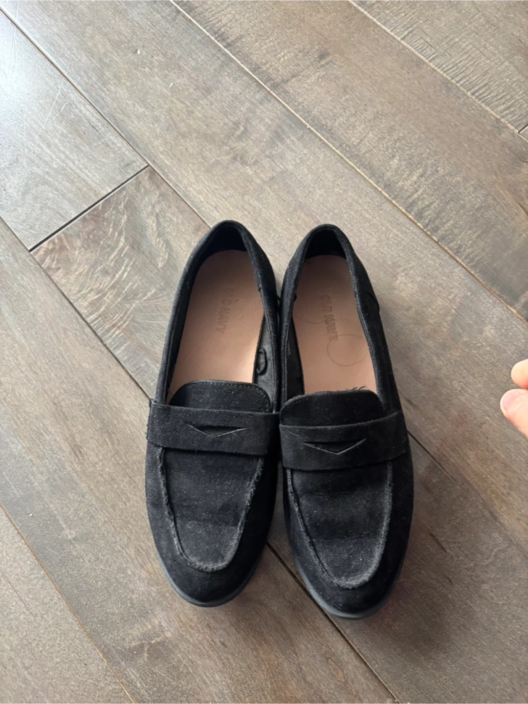 Old Navy Black Suede Loafers Size 7 - photo 2