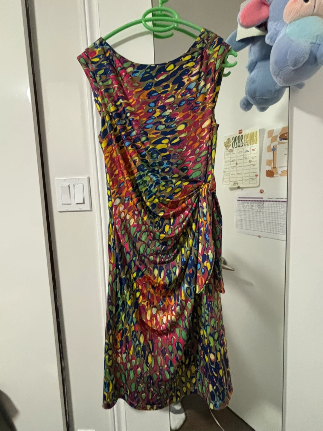 Sleeveless Ruched Print Dress - photo 4