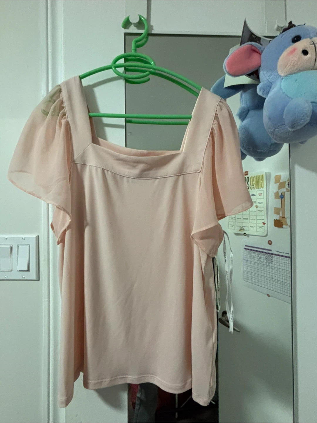 Calvin Klein Pink Square Neck Blouse - Size G/G - photo 3