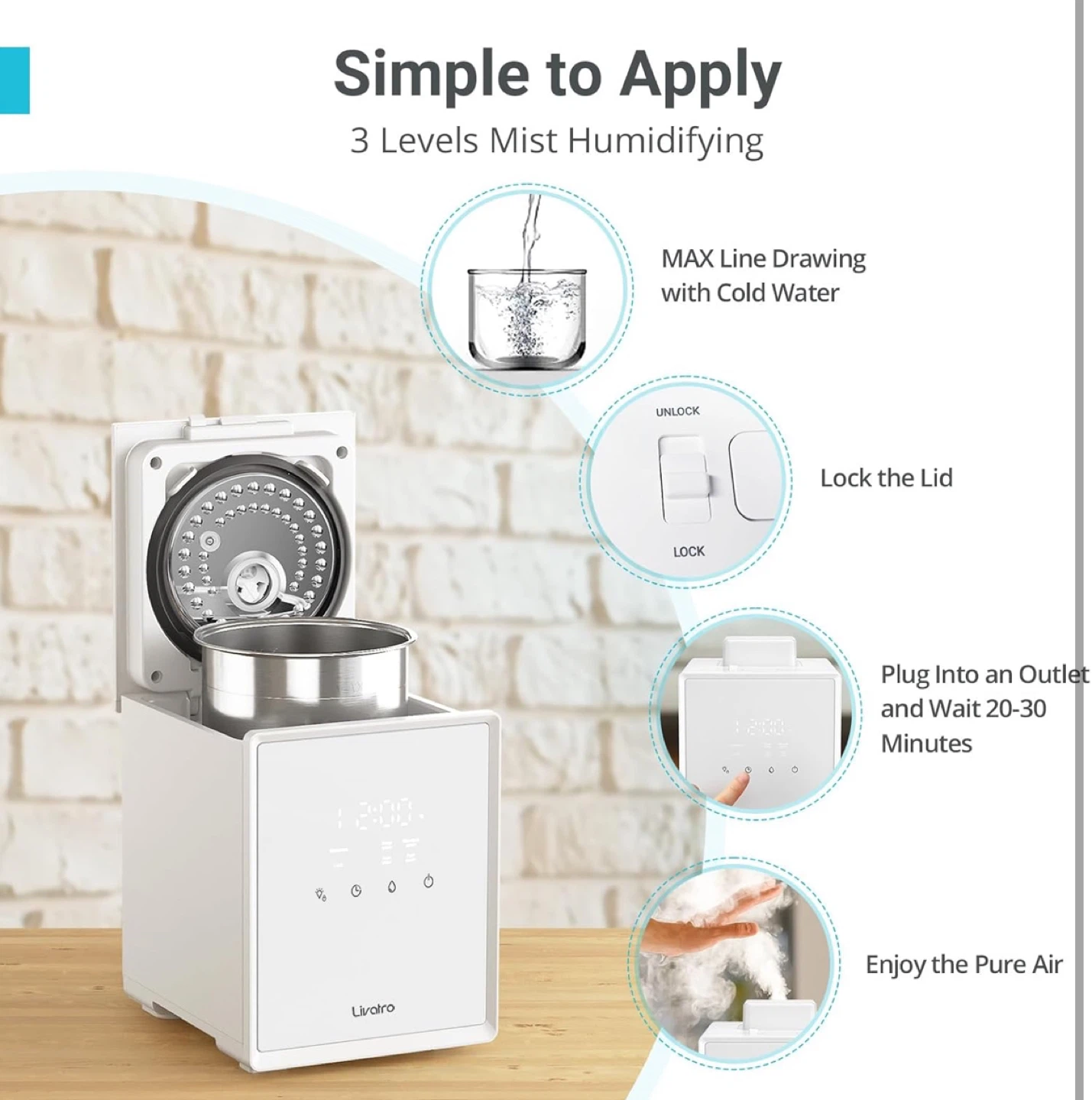 Livatro Stainless Steel Steam Humidifier - photo 4