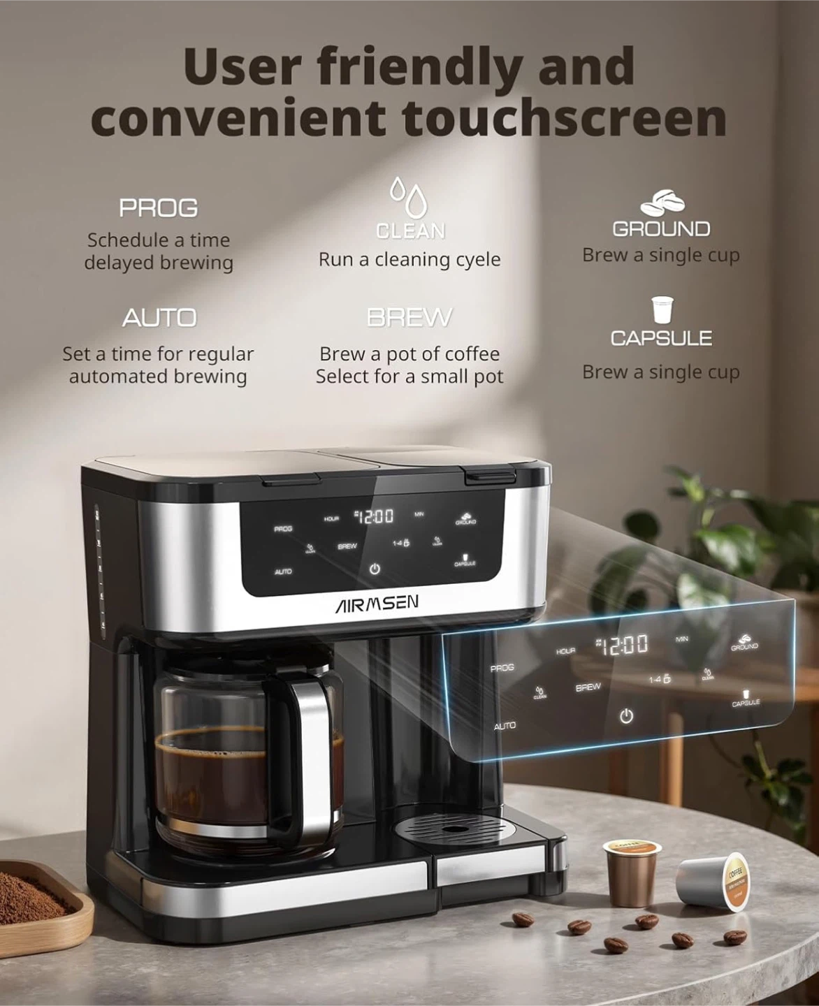 Airmsen Dual Brew Coffee Maker HR-CM307U - photo 4