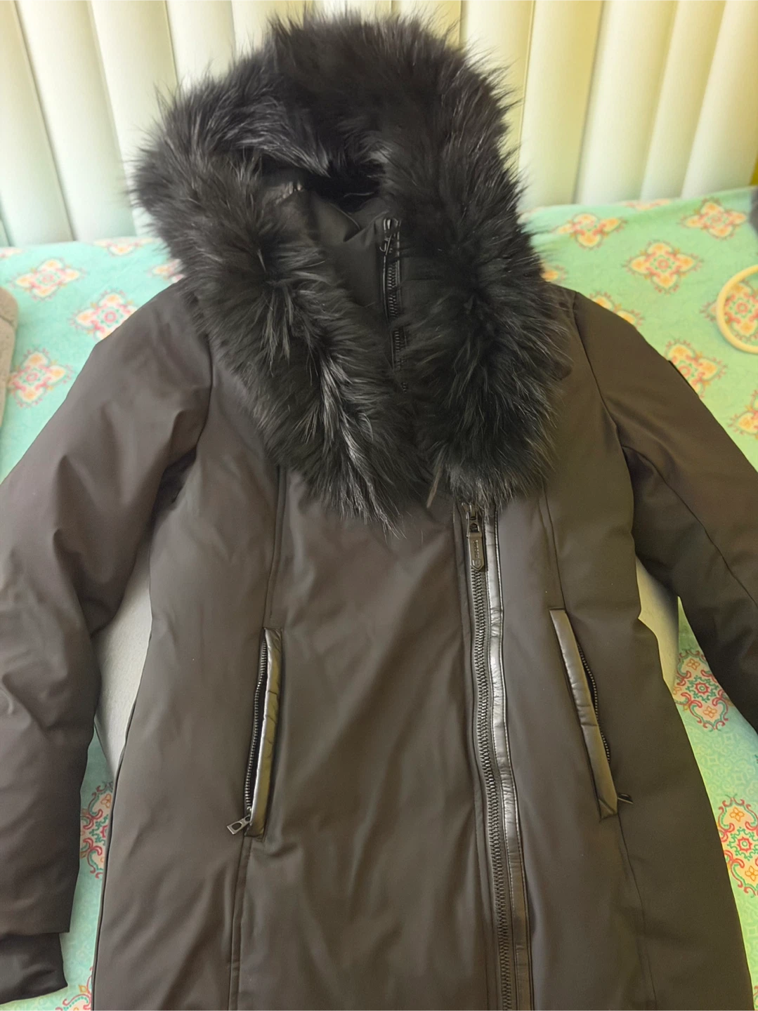 Rudsak Black Down Parka with Fur Hood