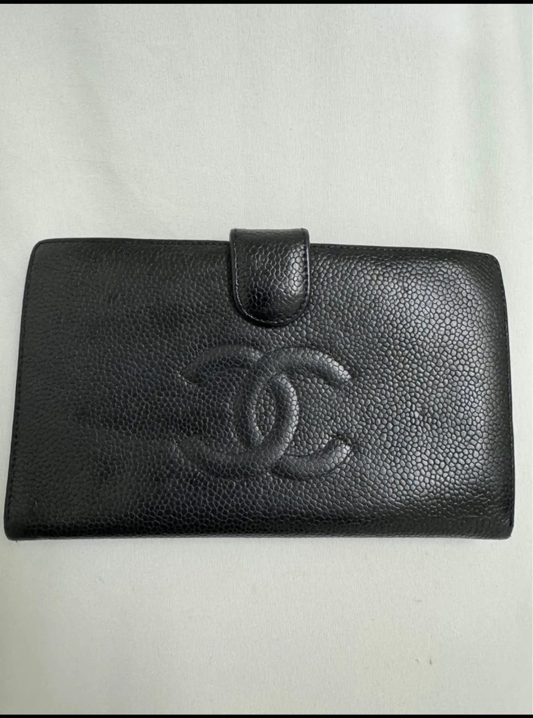 CHANEL Black Caviar Leather Wallet