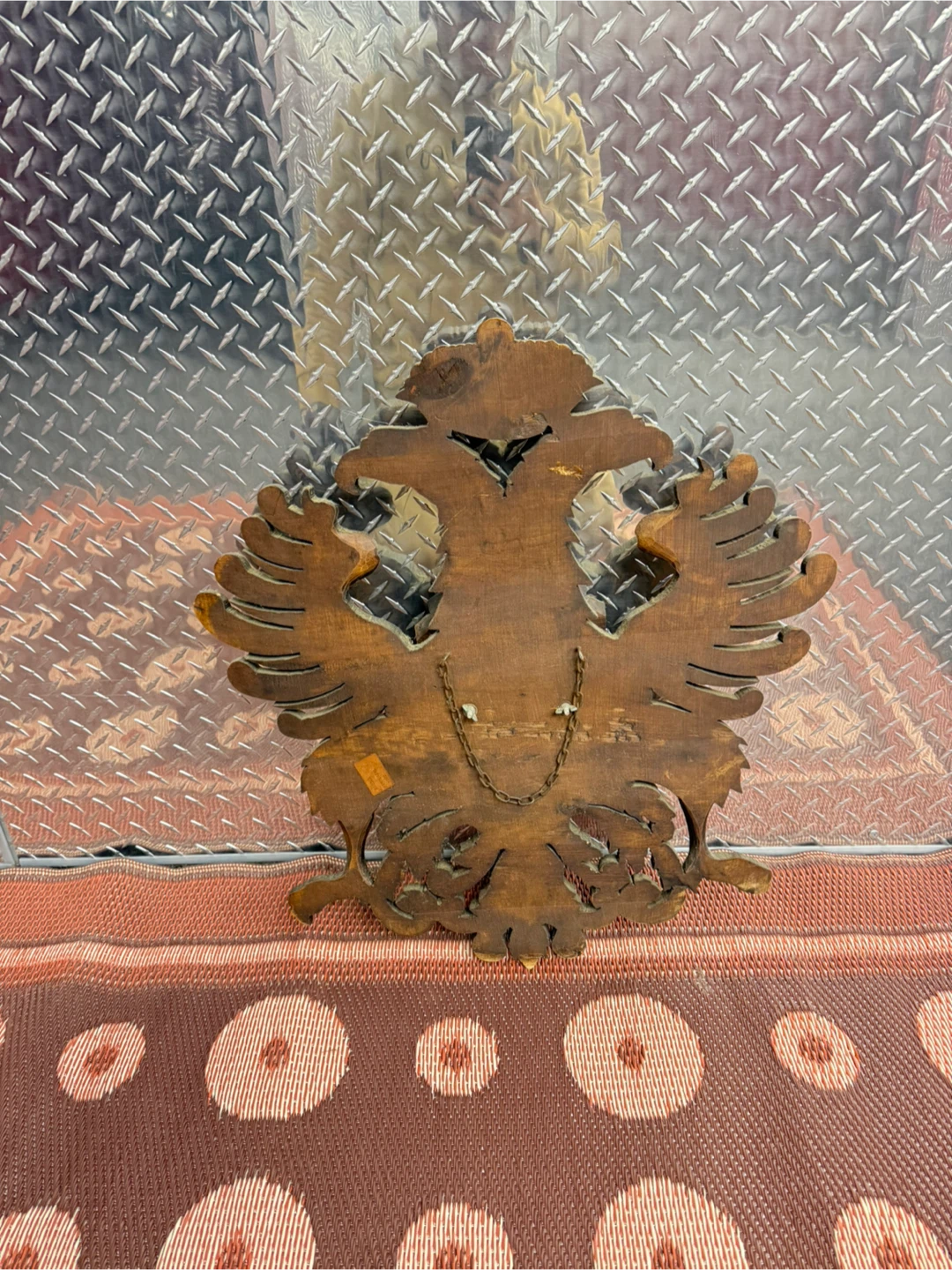 Wooden Double Headed Eagle Crest Wall Decor - photo 3