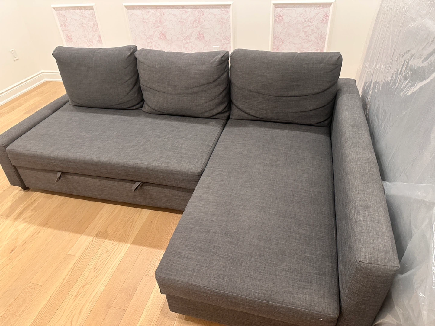 Friheten: Grey Sectional Sofa Bed with Storage - photo 3