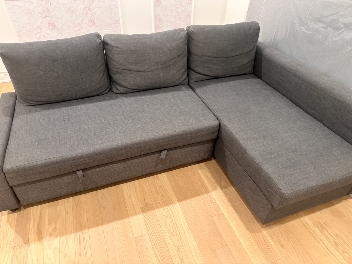 Friheten: Grey Sectional Sofa Bed with Storage - photo 4