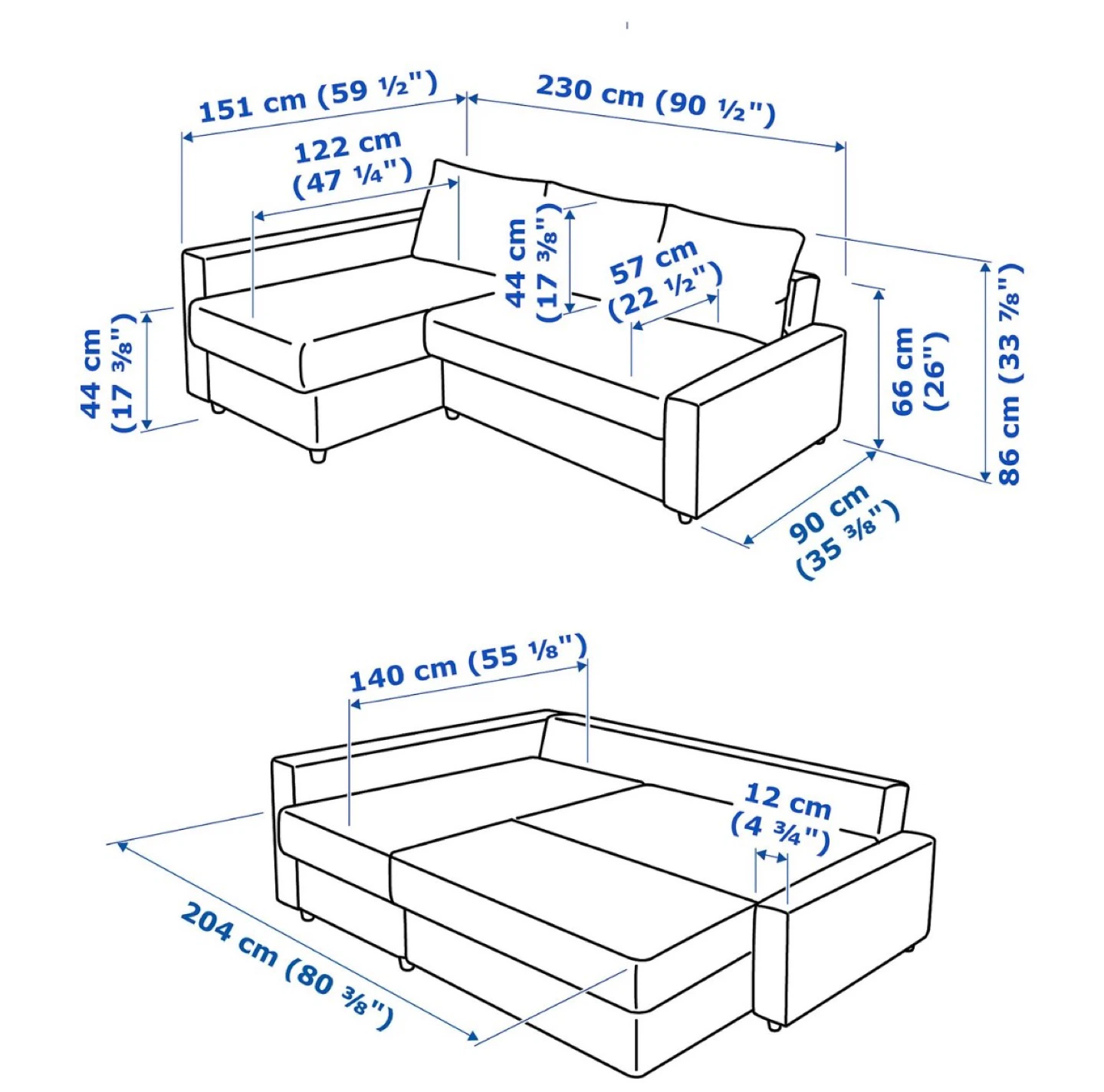 Friheten: Grey Sectional Sofa Bed with Storage - photo 2