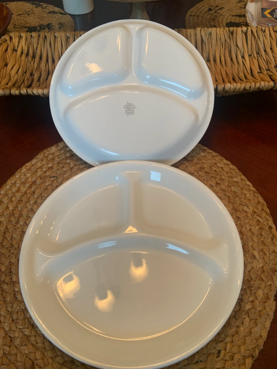 Set of 3 Corelle Vitrelle Divided Plates - photo 4