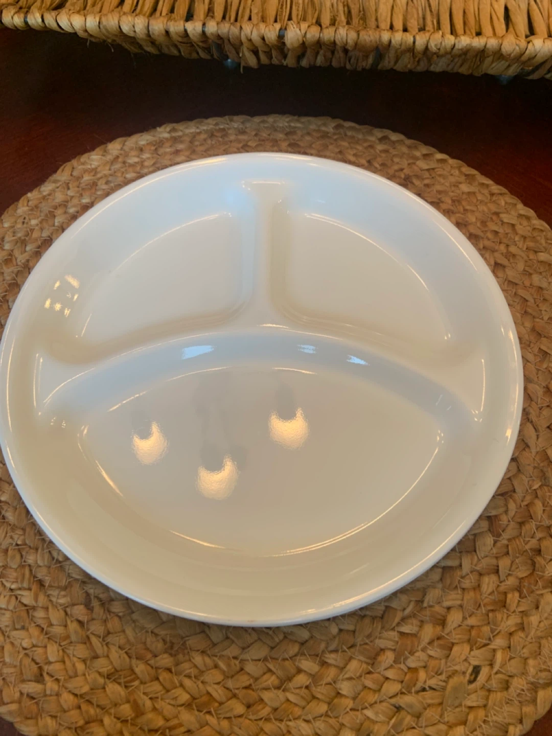 Set of 3 Corelle Vitrelle Divided Plates