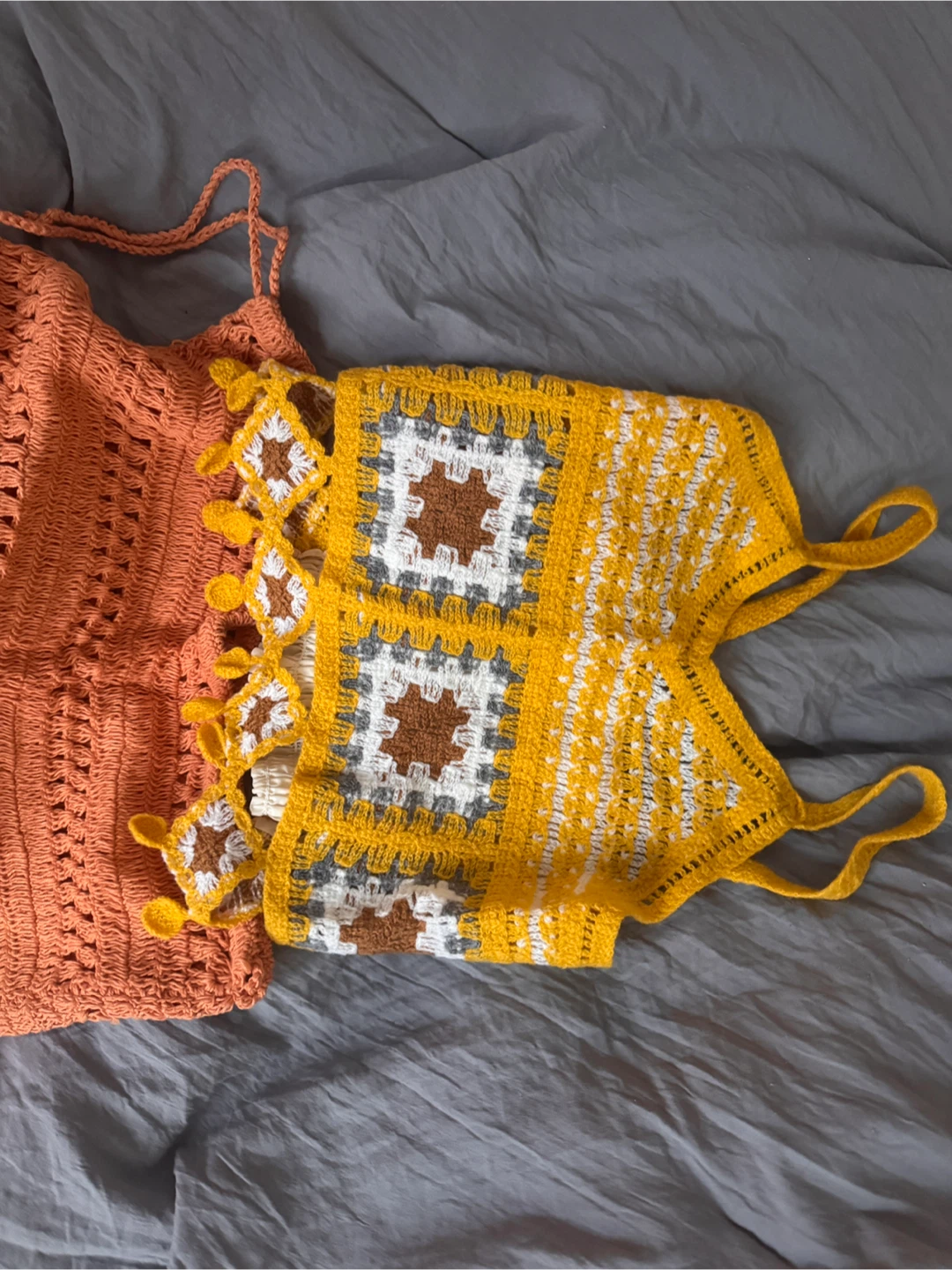 Crochet Crop Top and Skirt Set