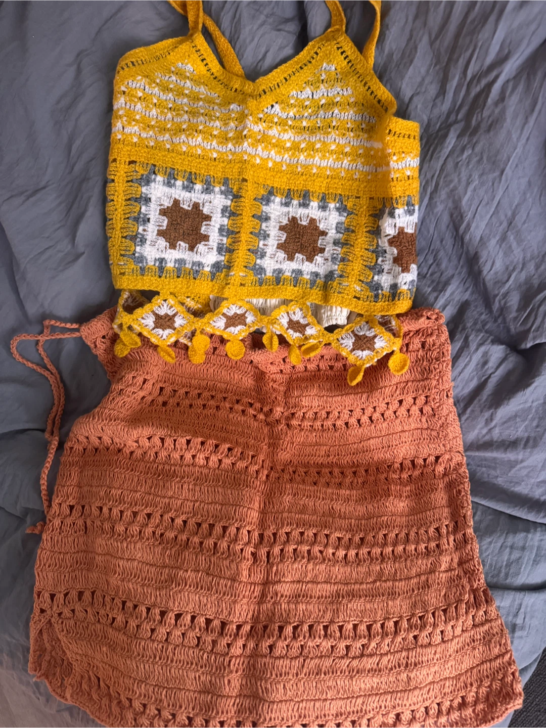 Crochet Crop Top and Skirt Set - photo 2