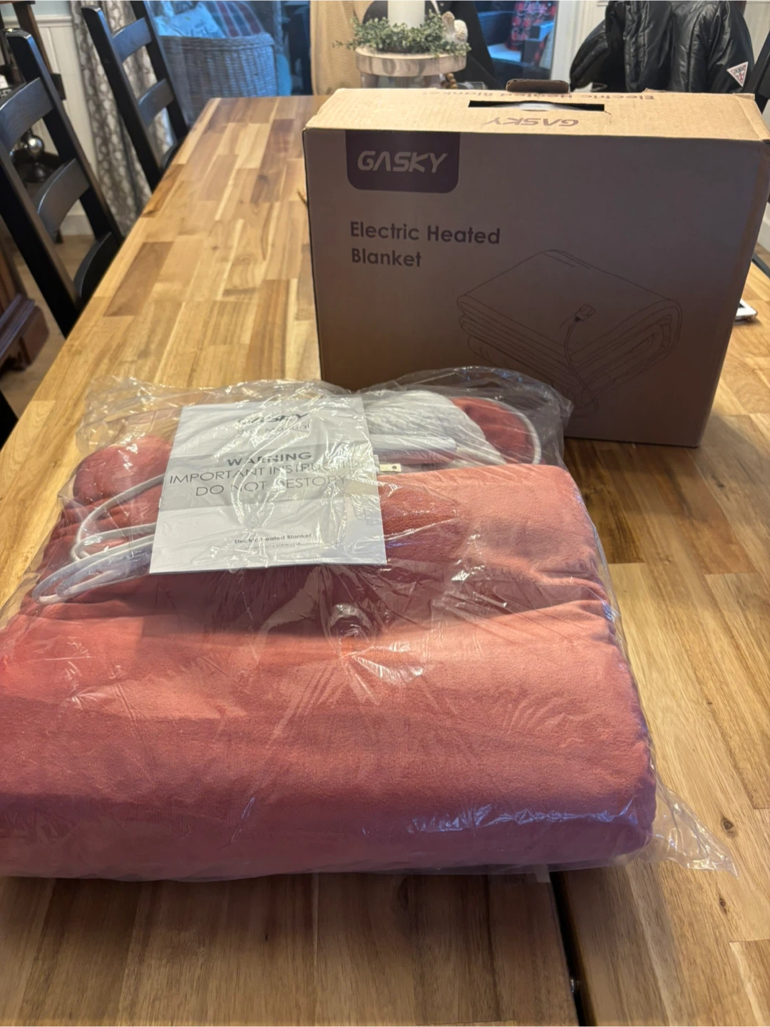 Gasky Electric Heated Blanket QD16-SDKW-UGA 50in x 60in
