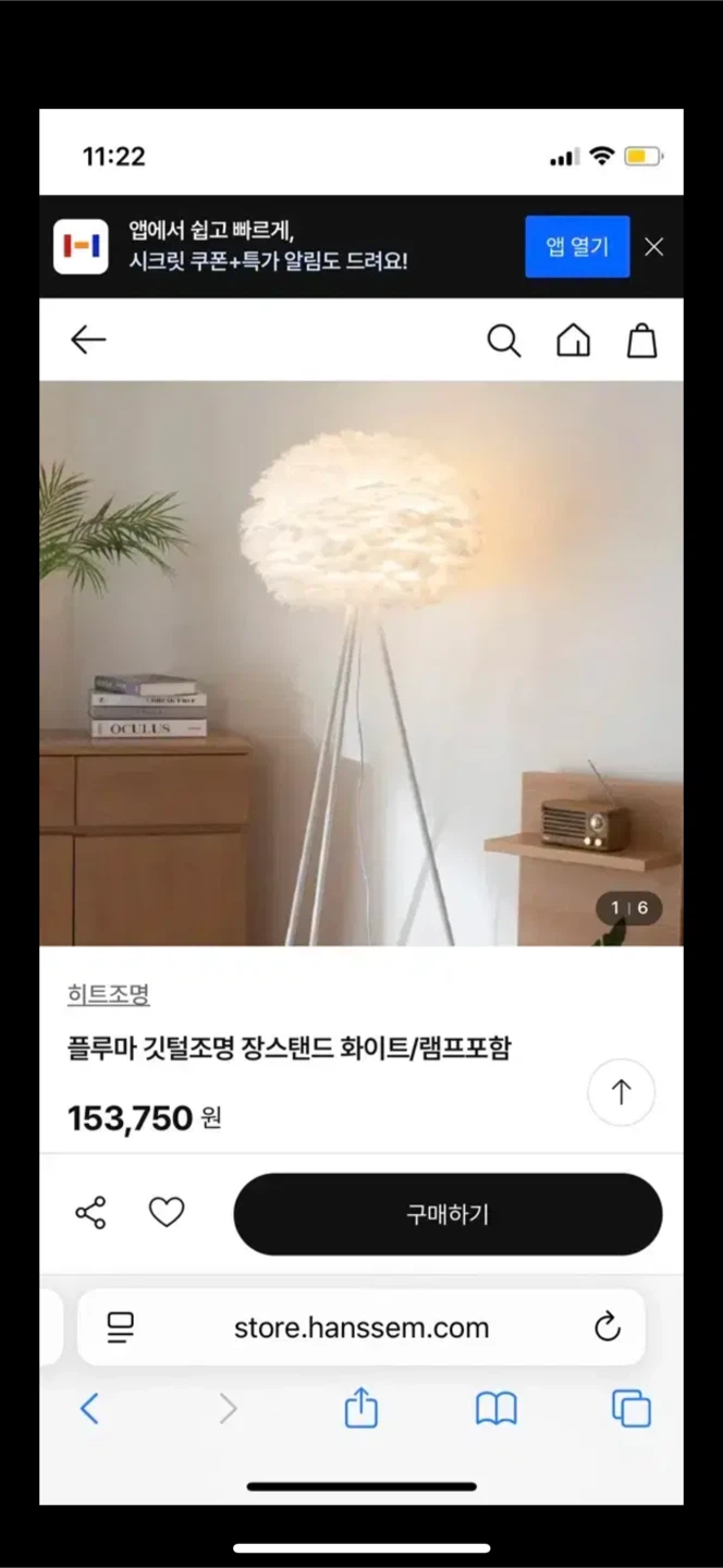 Korean Feather Floor Lamp White