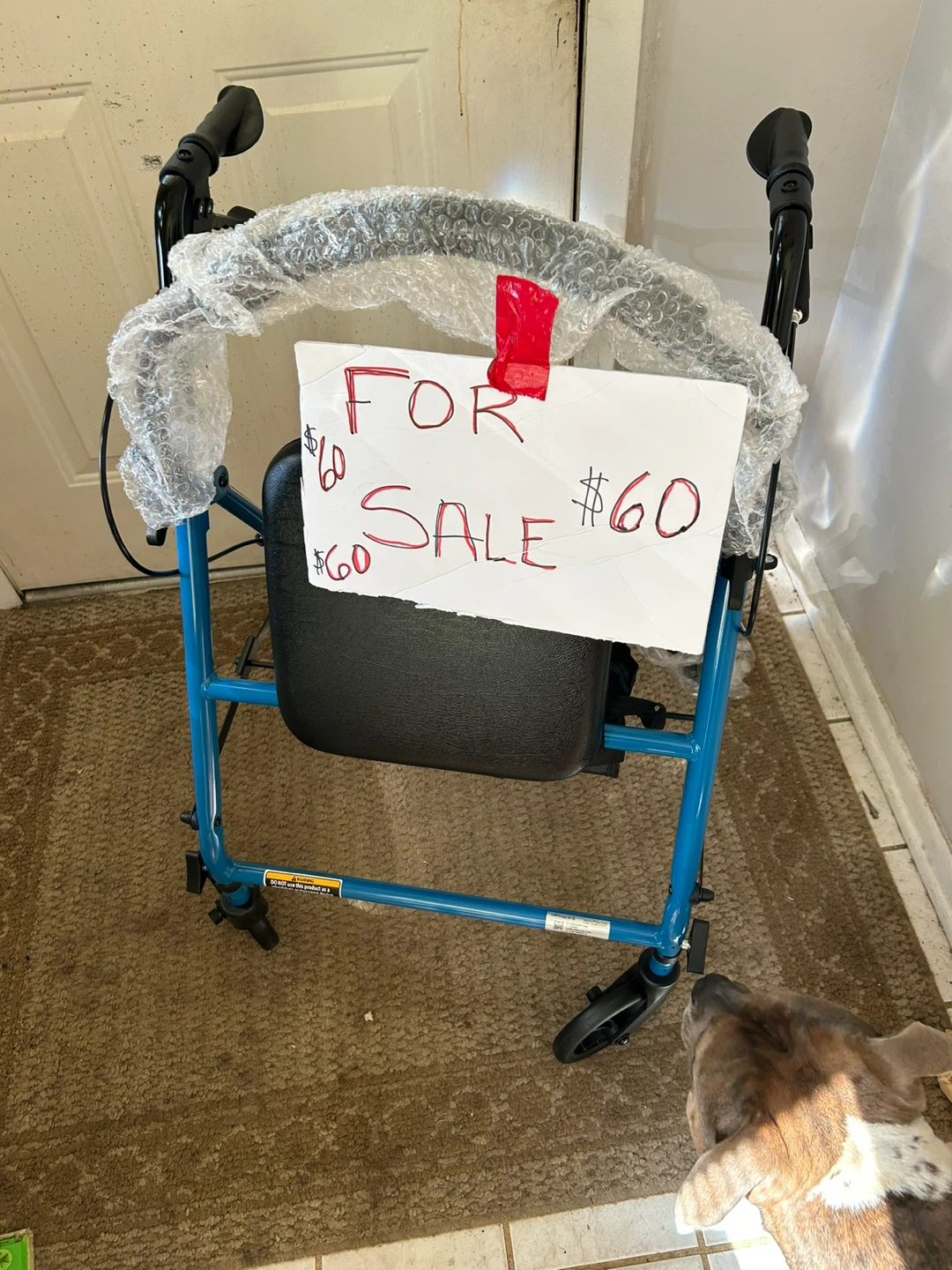 Blue Rollator Walker with Seat - photo 2