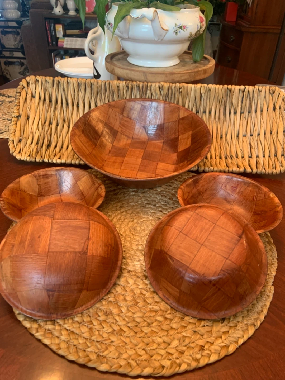 Set of 5 Wooden Salad Bowls - photo 5