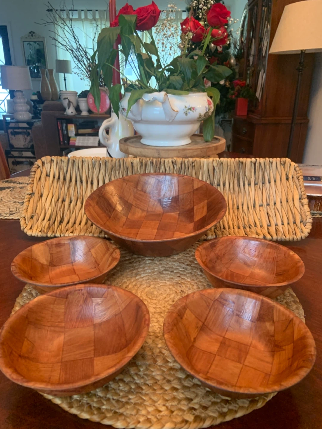 Set of 5 Wooden Salad Bowls - photo 3