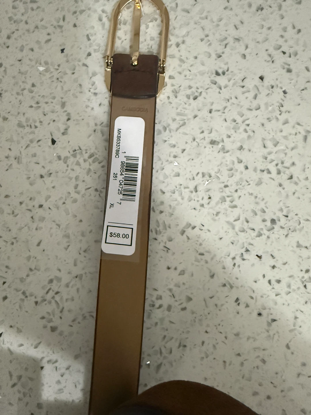 Michael Kors Suede Belt with Gold Buckle - XL - photo 3