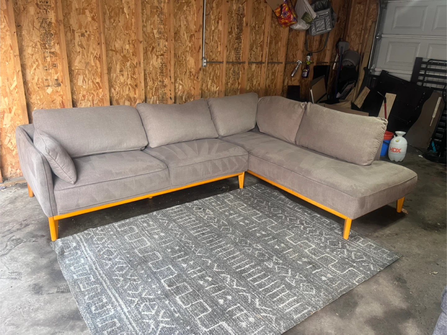FREE DELIVERY - Macy’s Slate Gray Jollene Sectional Sofa - photo 2