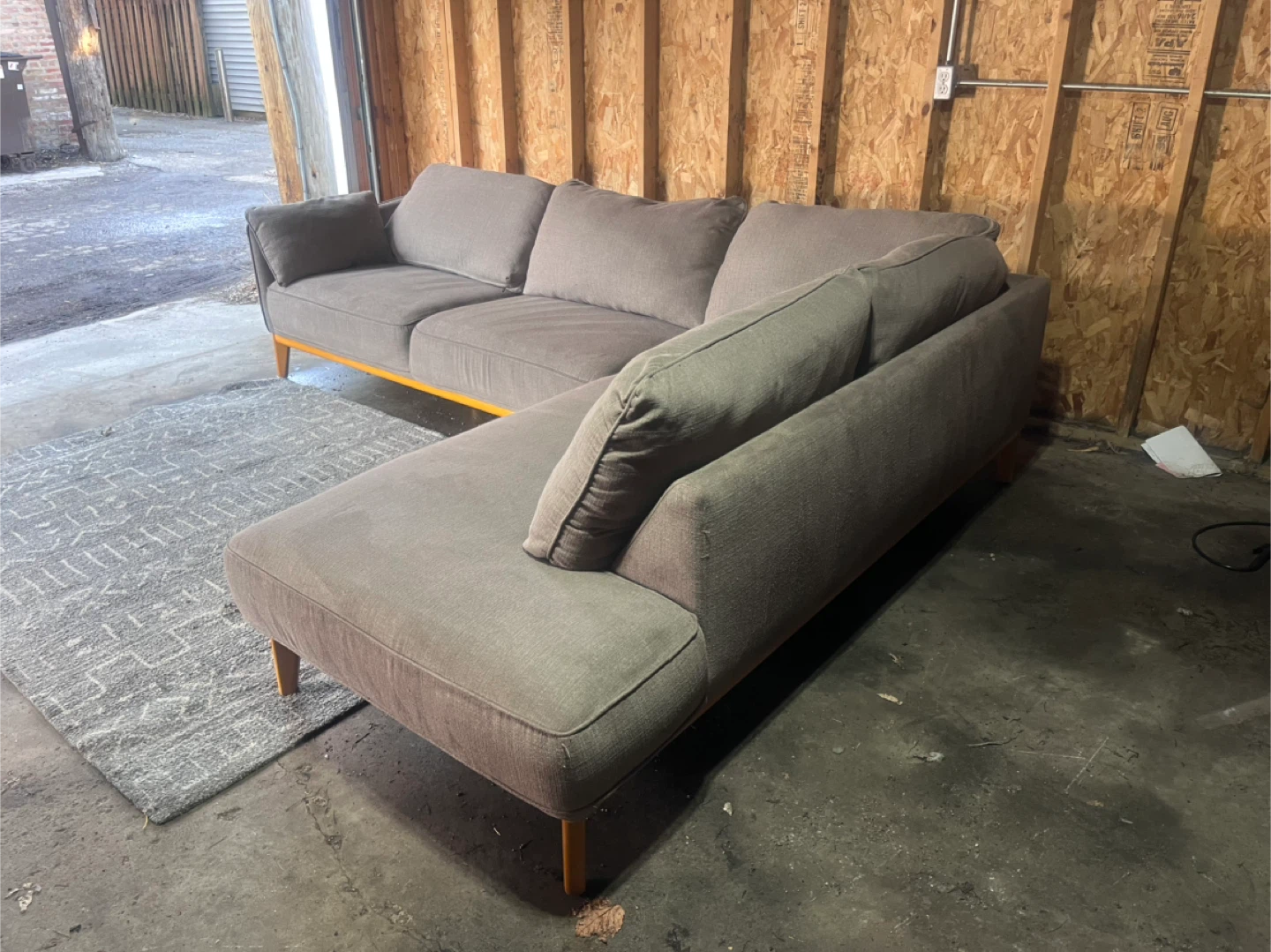 FREE DELIVERY - Macy’s Slate Gray Jollene Sectional Sofa - photo 5