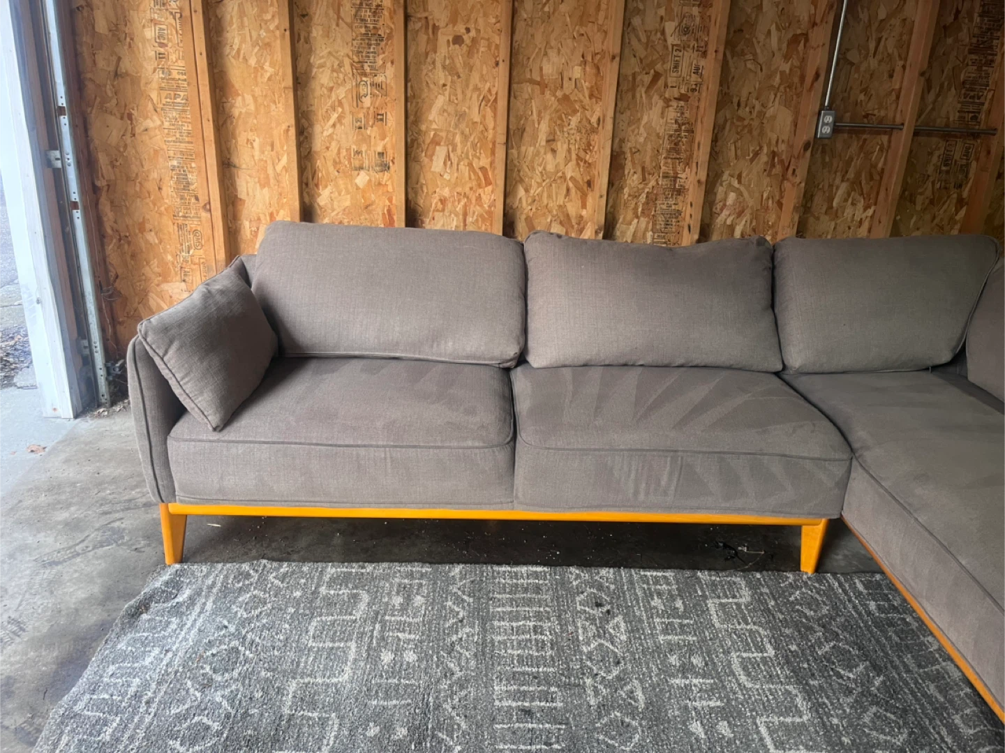 FREE DELIVERY - Macy’s Slate Gray Jollene Sectional Sofa - photo 3
