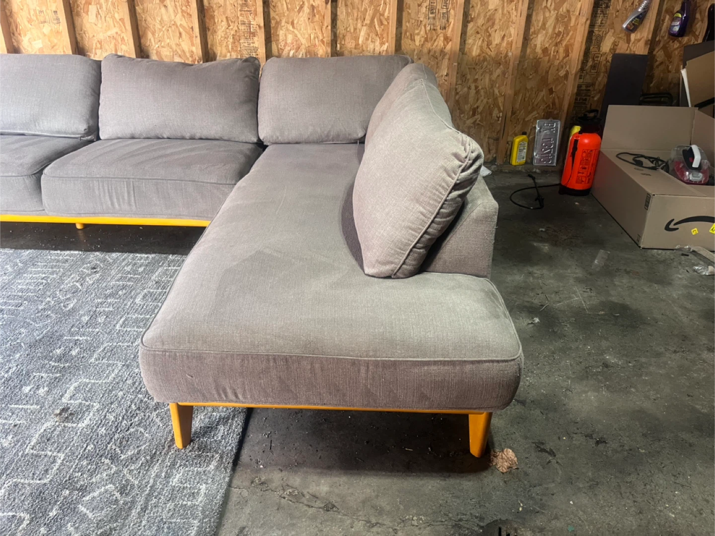 FREE DELIVERY - Macy’s Slate Gray Jollene Sectional Sofa - photo 4