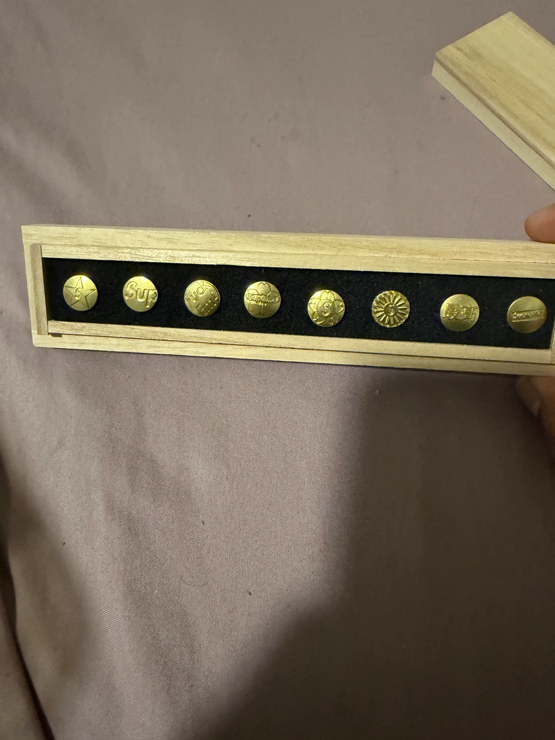 Supreme Gold Pins Set with Wooden Box - photo 2