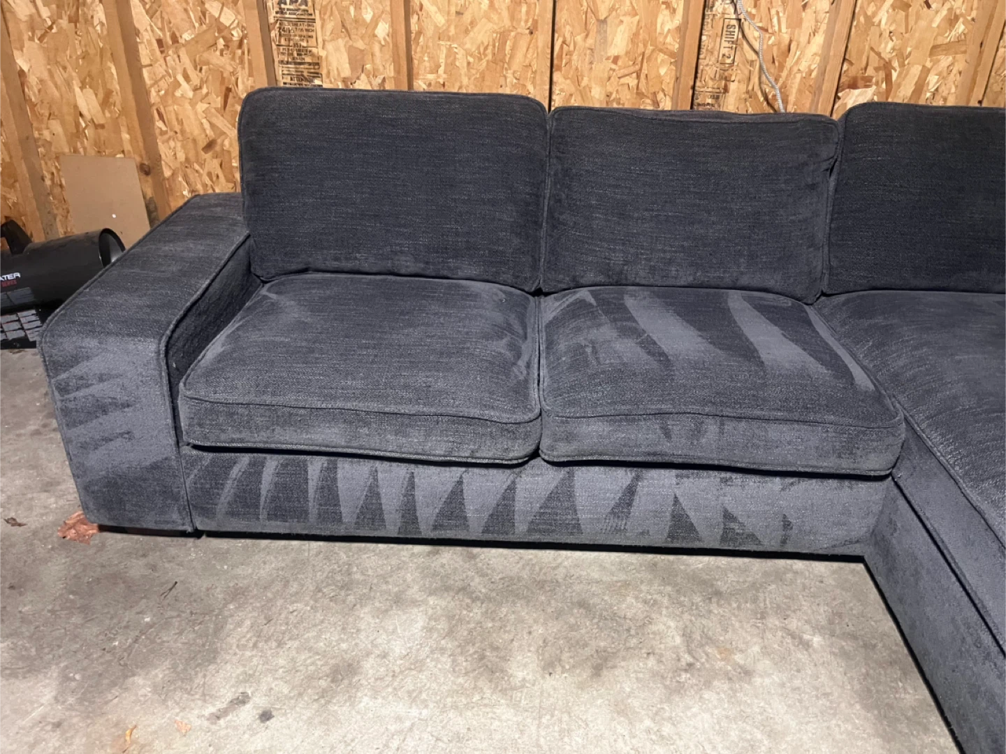 FREE DELIVERY - Gray Sectional Sofa W/Storage Chaise - photo 5