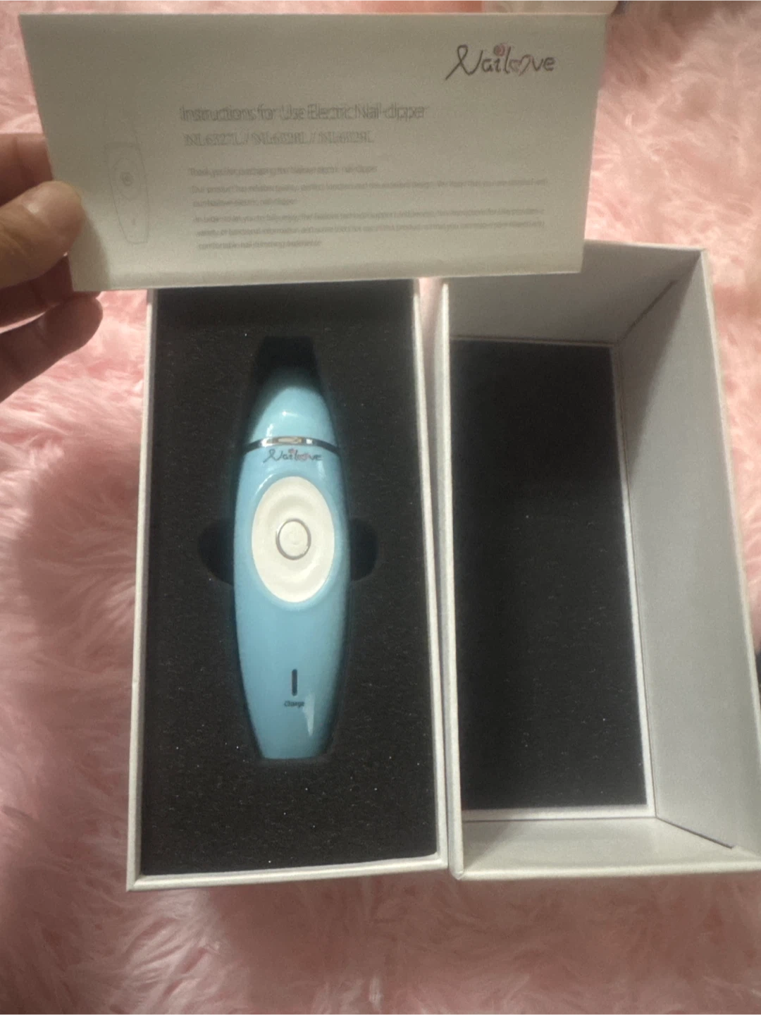 Nailove Electric Nail Clipper Blue USB Rechargeable - photo 5