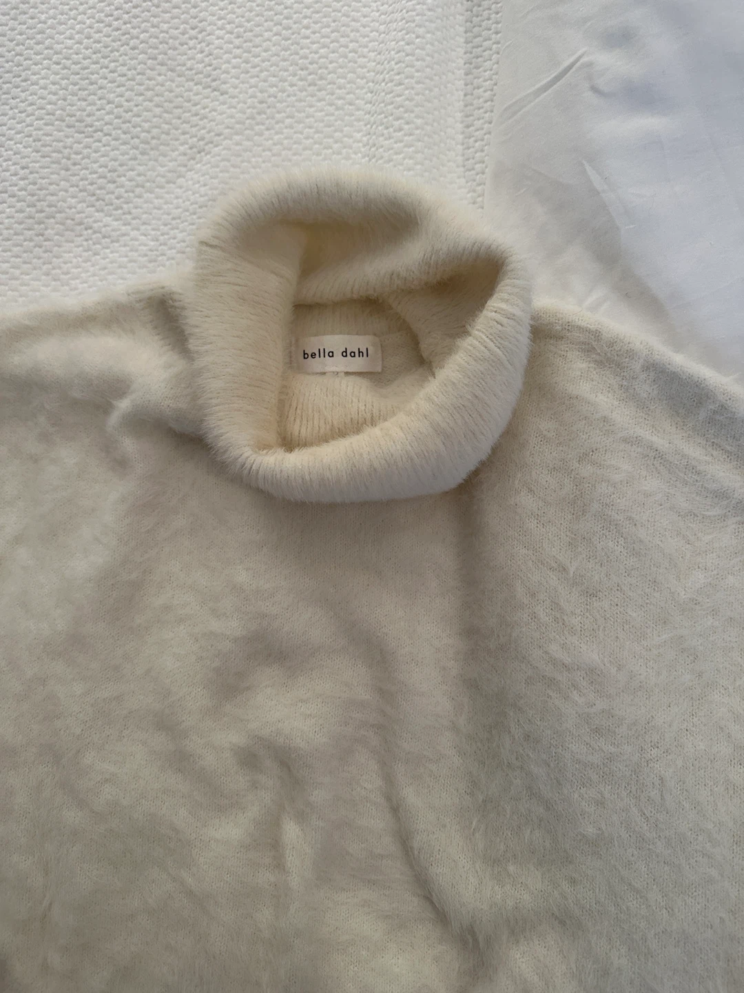 Bella Dahl Cream Fuzzy Turtleneck Sweater - photo 2