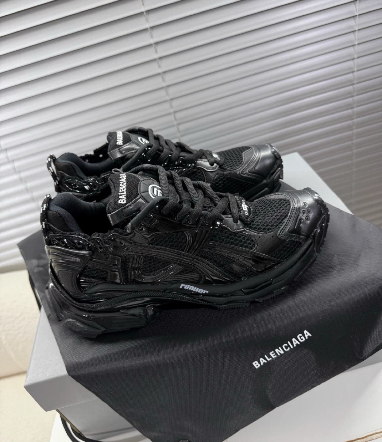 Balenciaga Runner Sneakers - Black