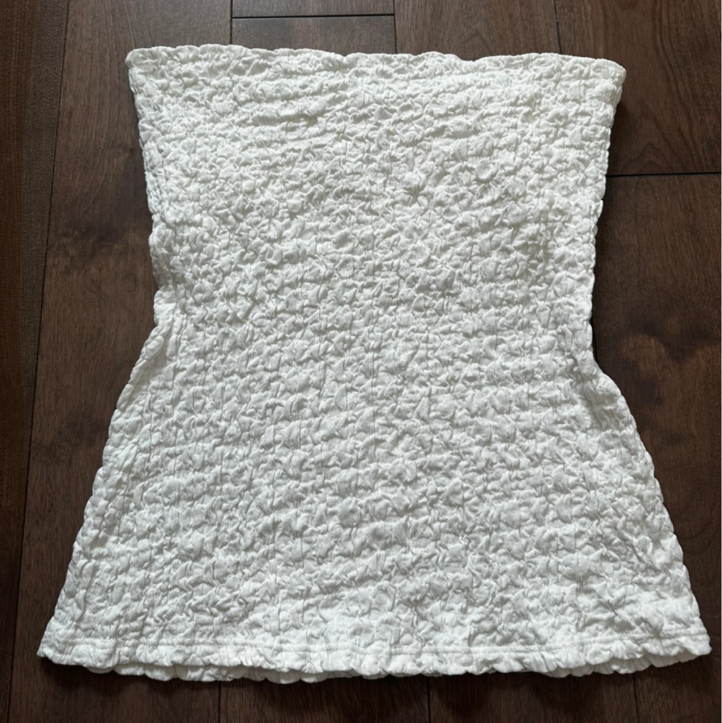 Zara Smocked Tube Top White