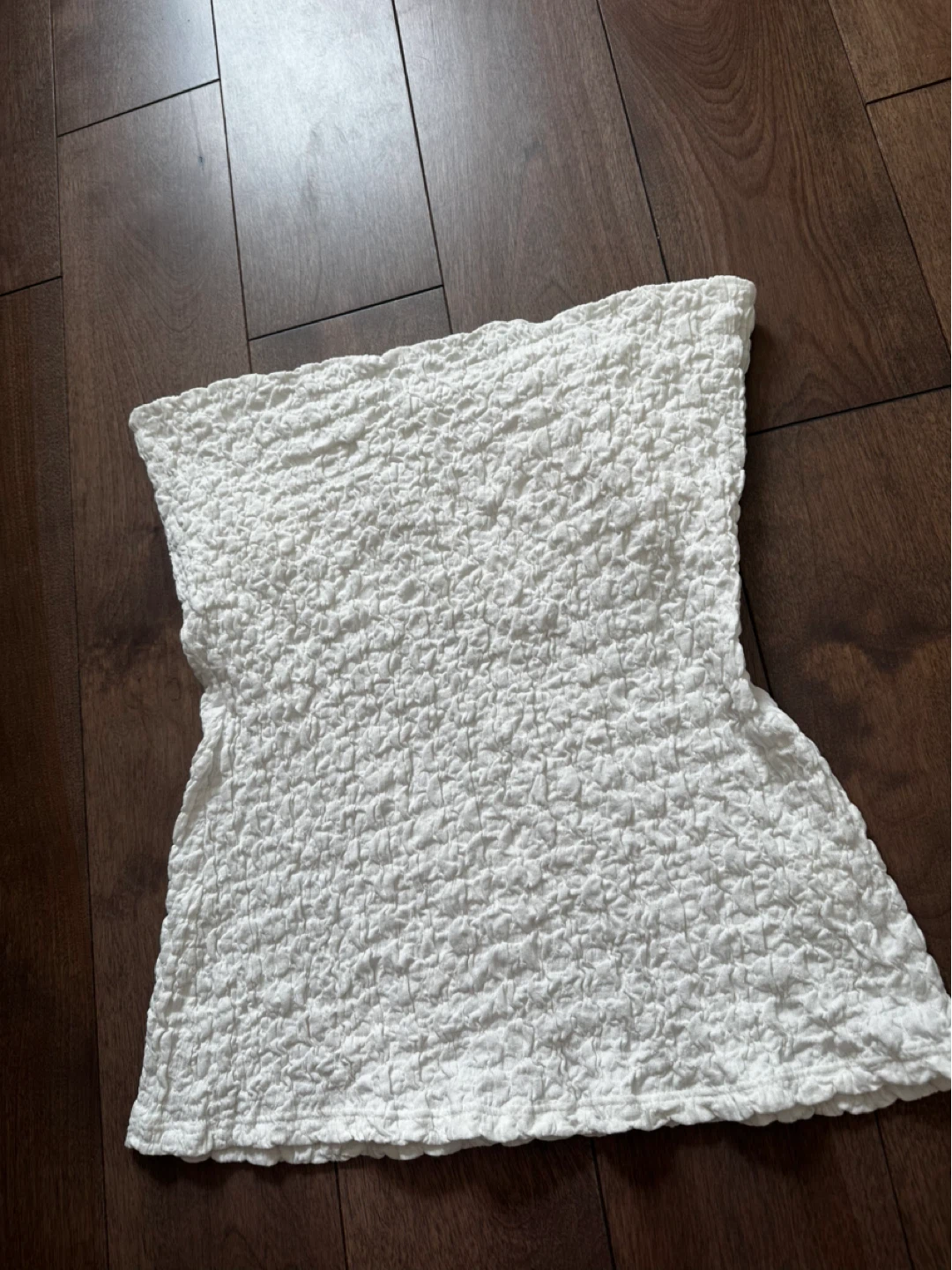Zara Smocked Tube Top White - photo 2