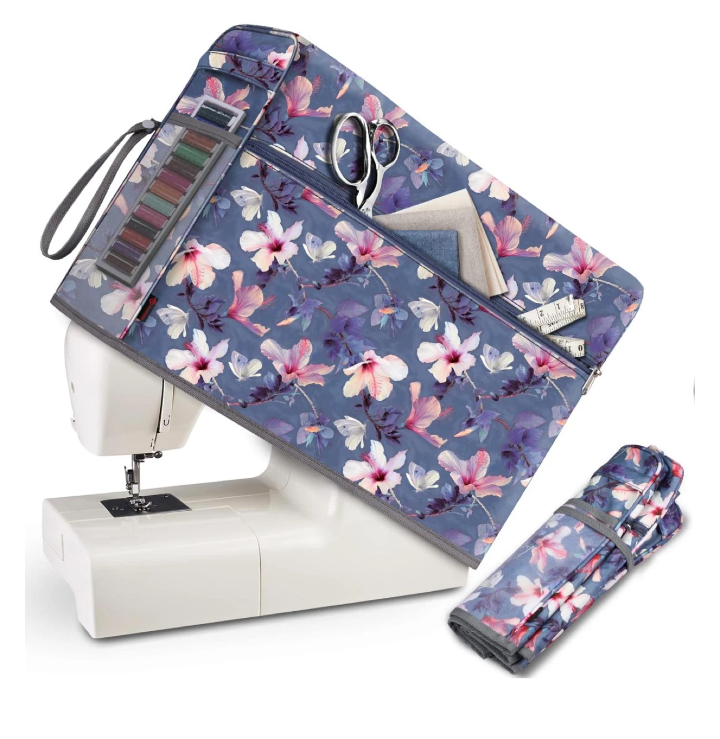 Floral Sewing Machine Storage Bag 17.5" x 8.5" x 12.5"