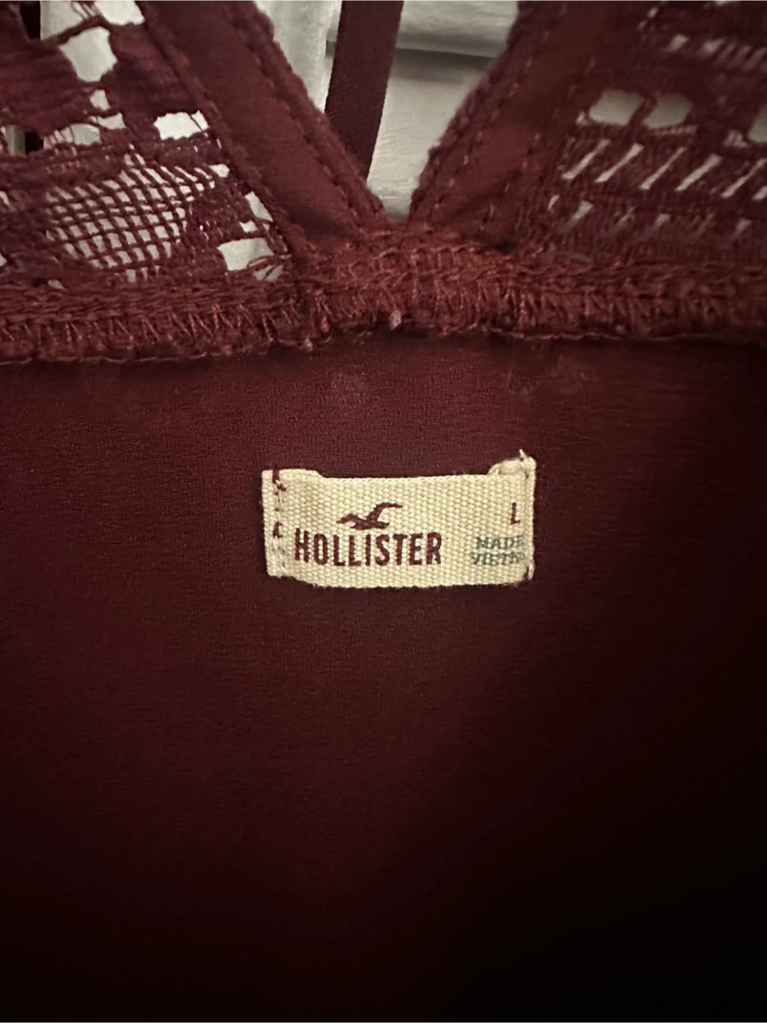 Hollister Women's Lace Long Sleeve Top - Size L - photo 3