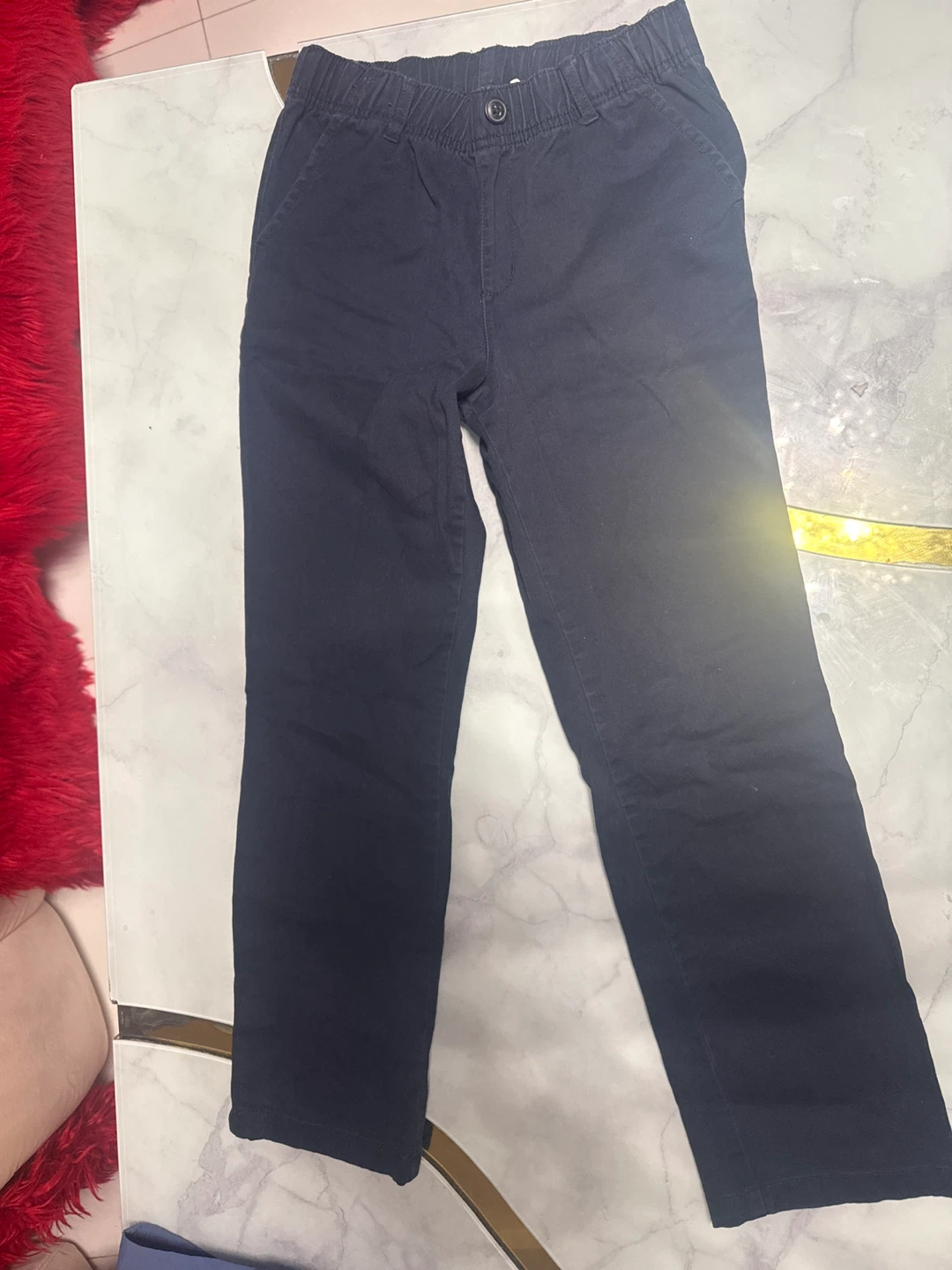 Jeans 👖 The Children's Place Navy Pants Size M-10 Size 12-8-9 - photo 2