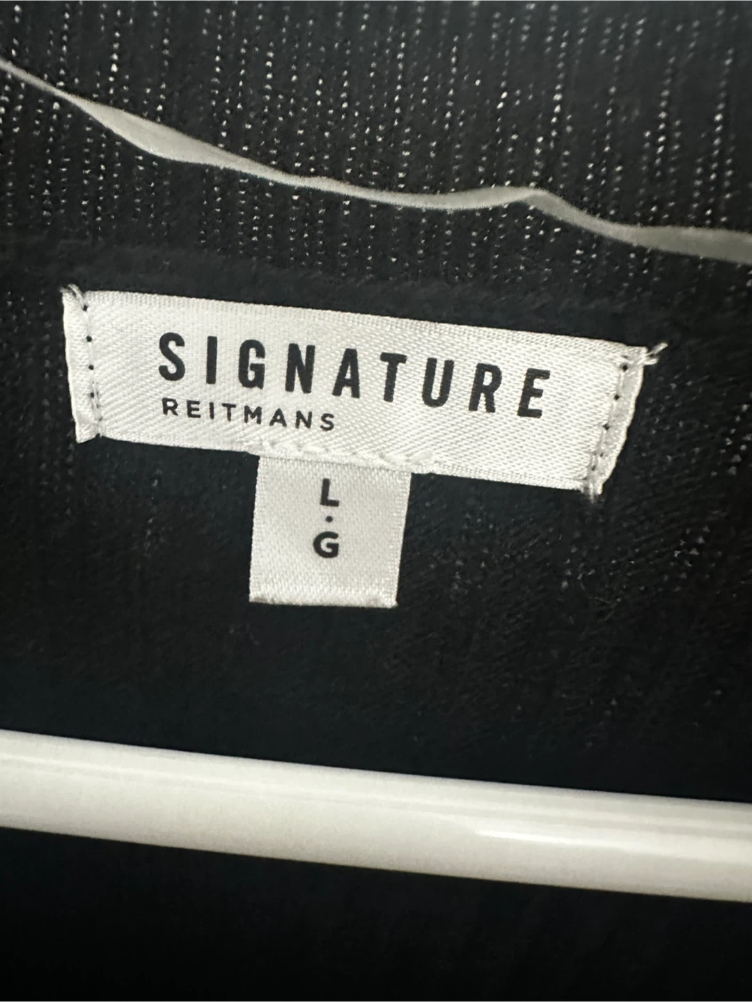 Signature by Reitmans Black Ribbed Sweater Dress - Size L - photo 3