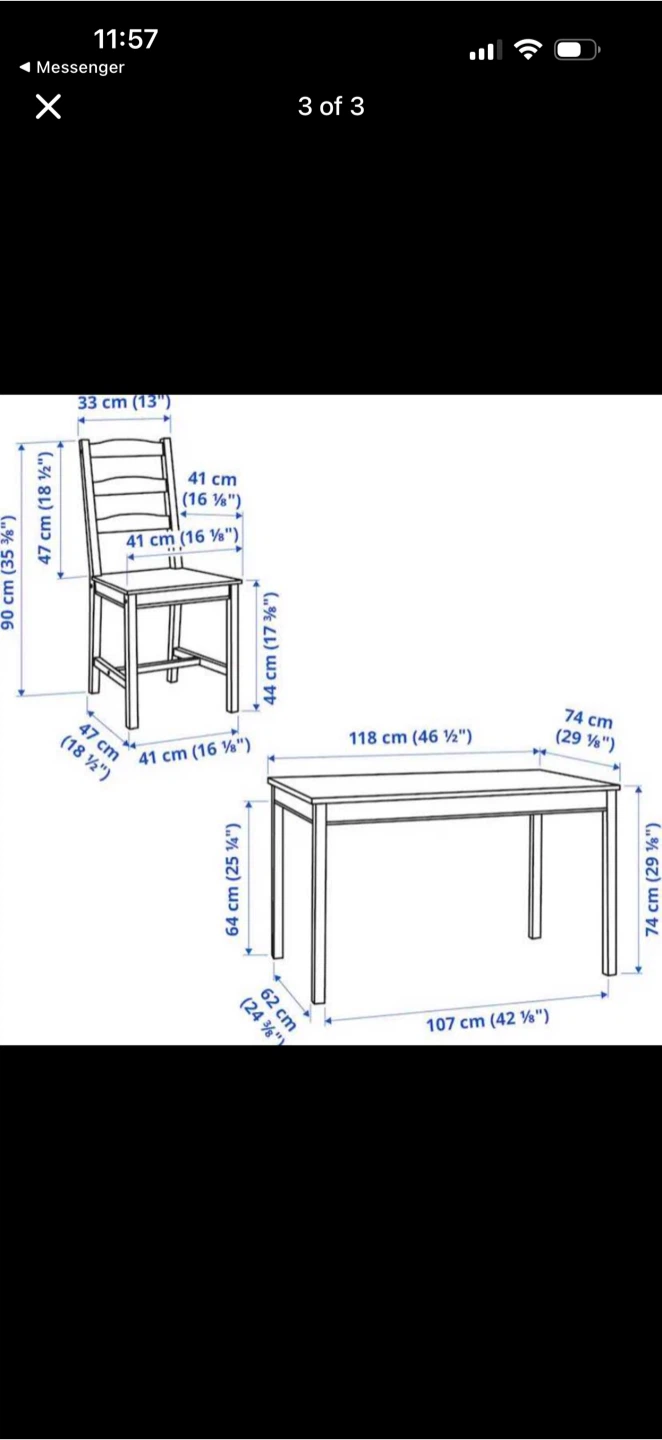 IKEA Dining Table and 4 Chairs Set - photo 3