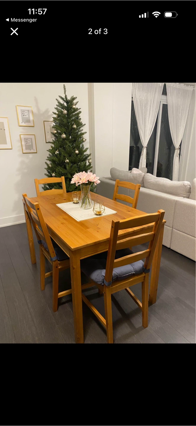 IKEA Dining Table and 4 Chairs Set - photo 2