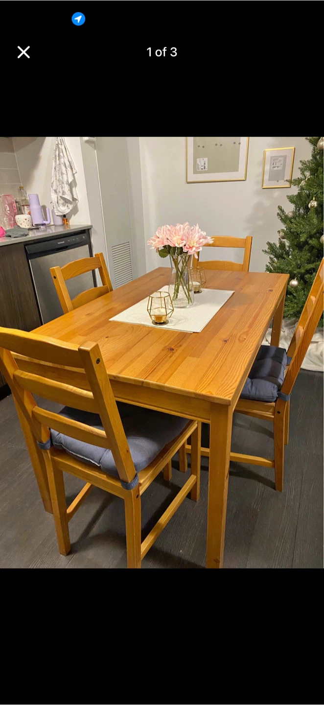 IKEA Dining Table and 4 Chairs Set