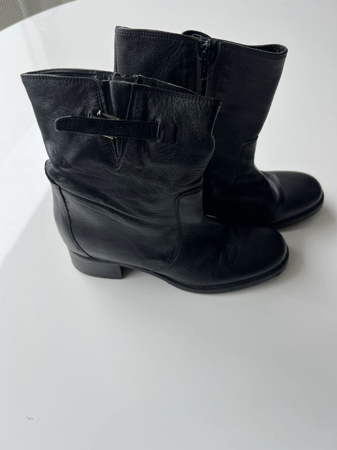 Black Leather Boots - Size 38 - photo 3