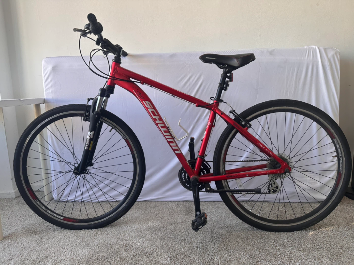 Red Schwinn Dual Sport Bicycle