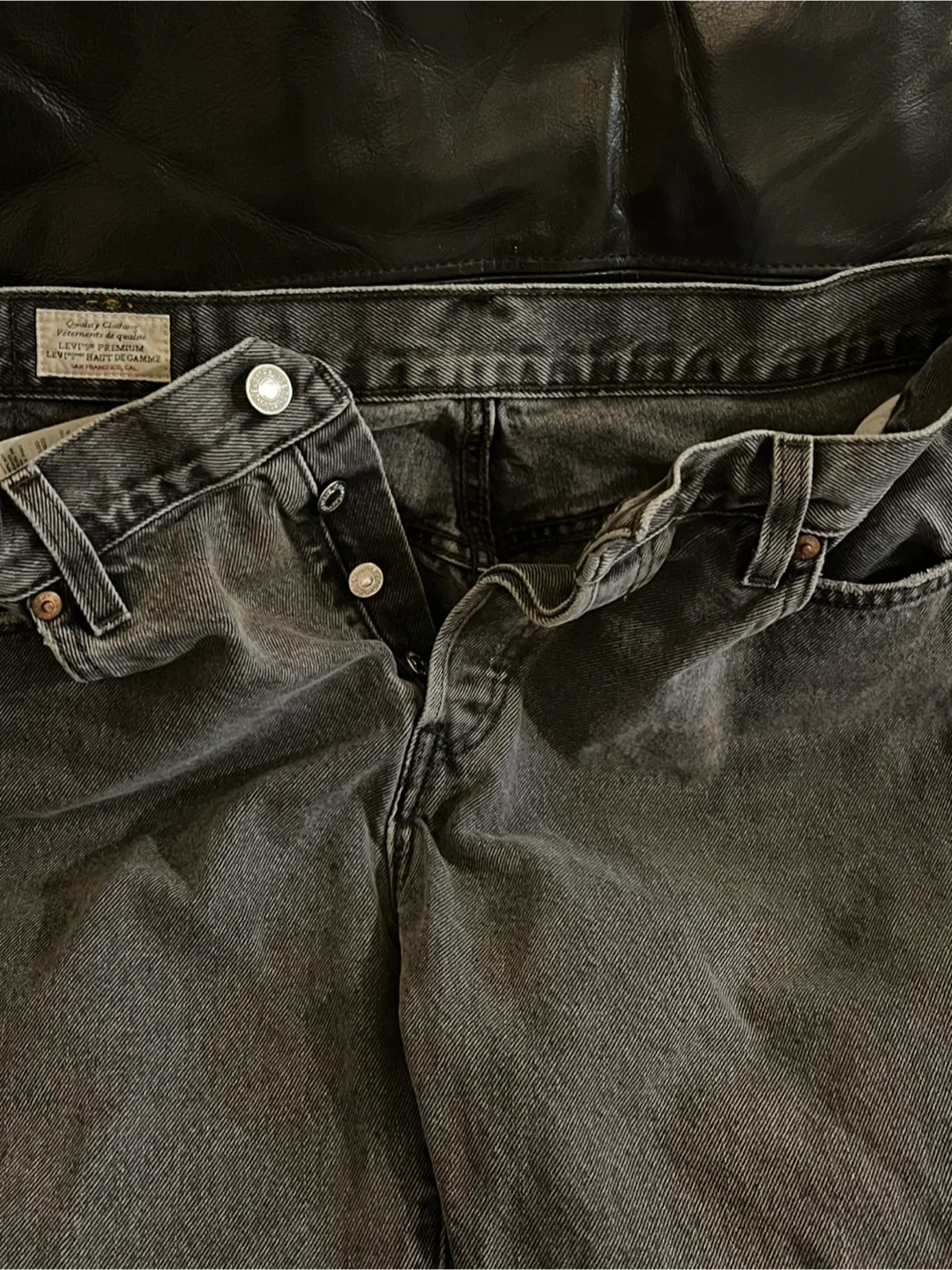 Levi's 501 Premium Grey Denim Jeans - photo 3