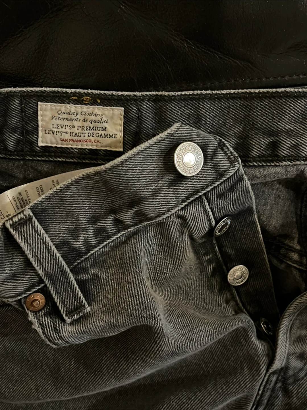 Levi's 501 Premium Grey Denim Jeans - photo 4