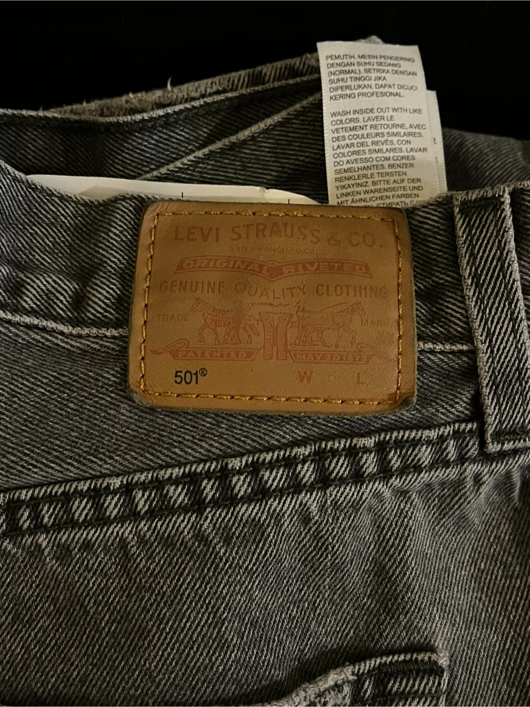 Levi's 501 Premium Grey Denim Jeans - photo 2