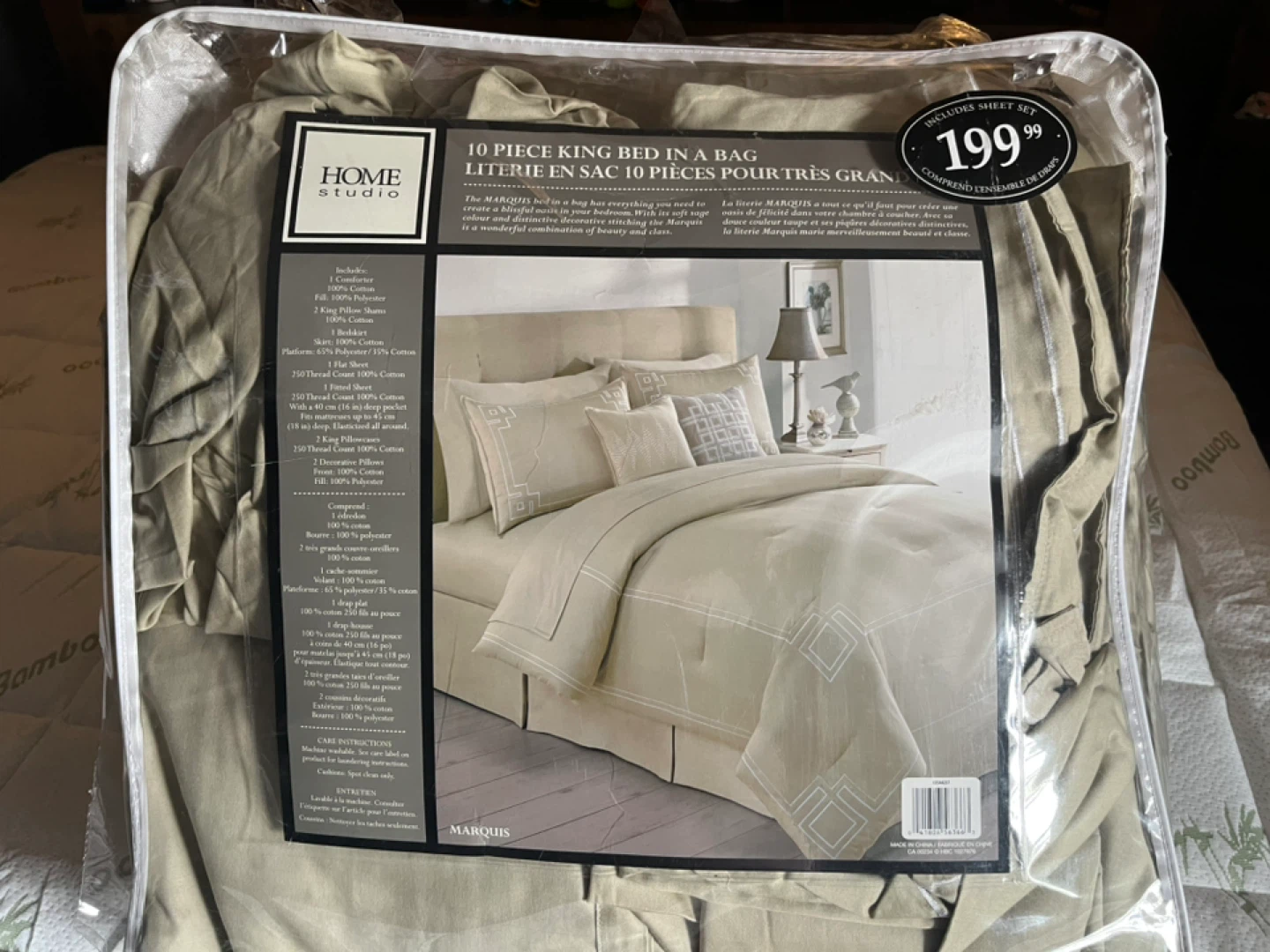 Home Studio 10 Piece King Bed in a Bag Sheet Set - photo 2