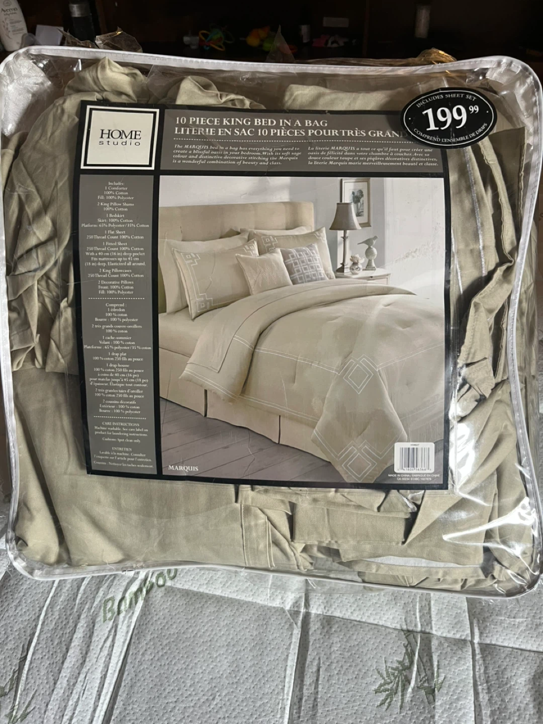 Home Studio 10 Piece King Bed in a Bag Sheet Set