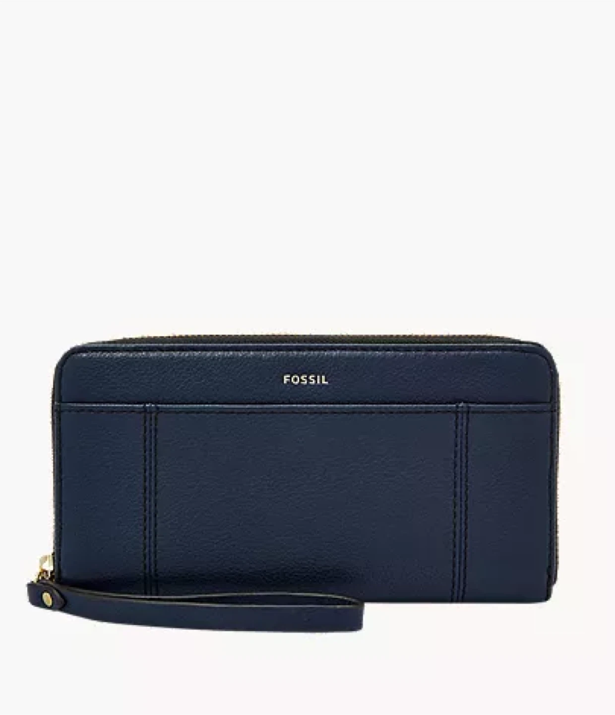 Jori Fossil midnight navy Leather Zip Around Wallet