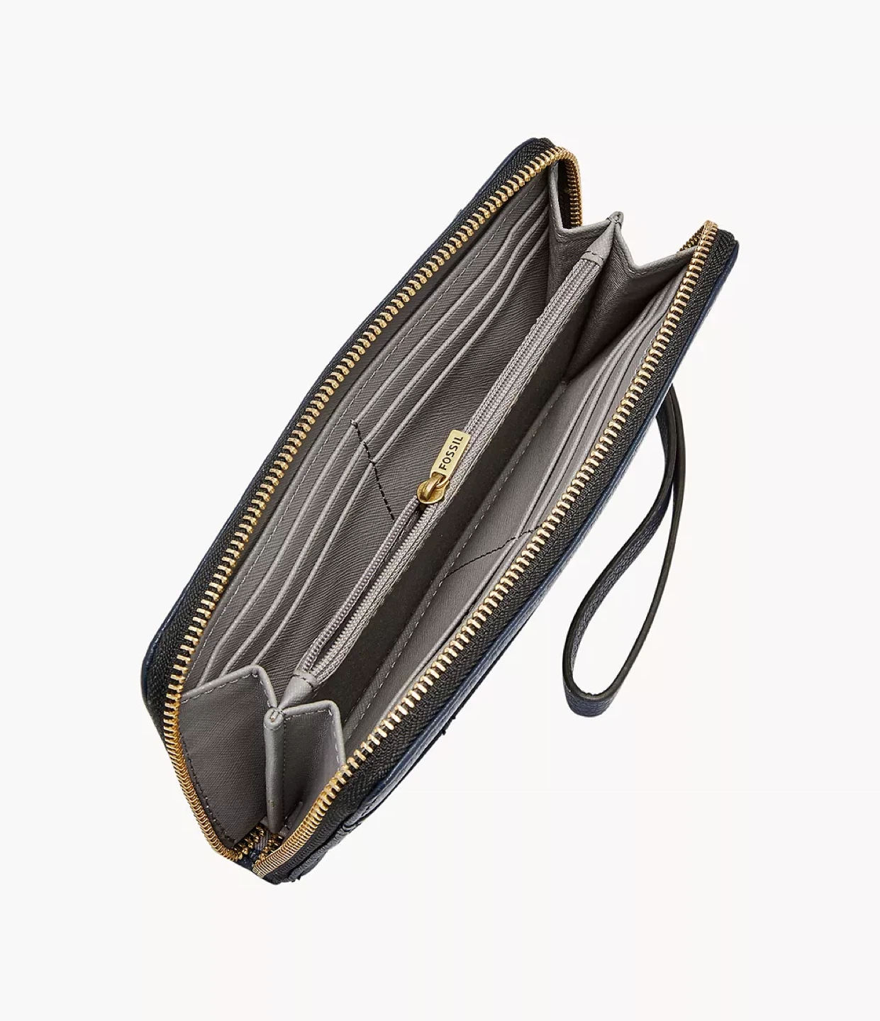 Jori Fossil midnight navy Leather Zip Around Wallet - photo 3