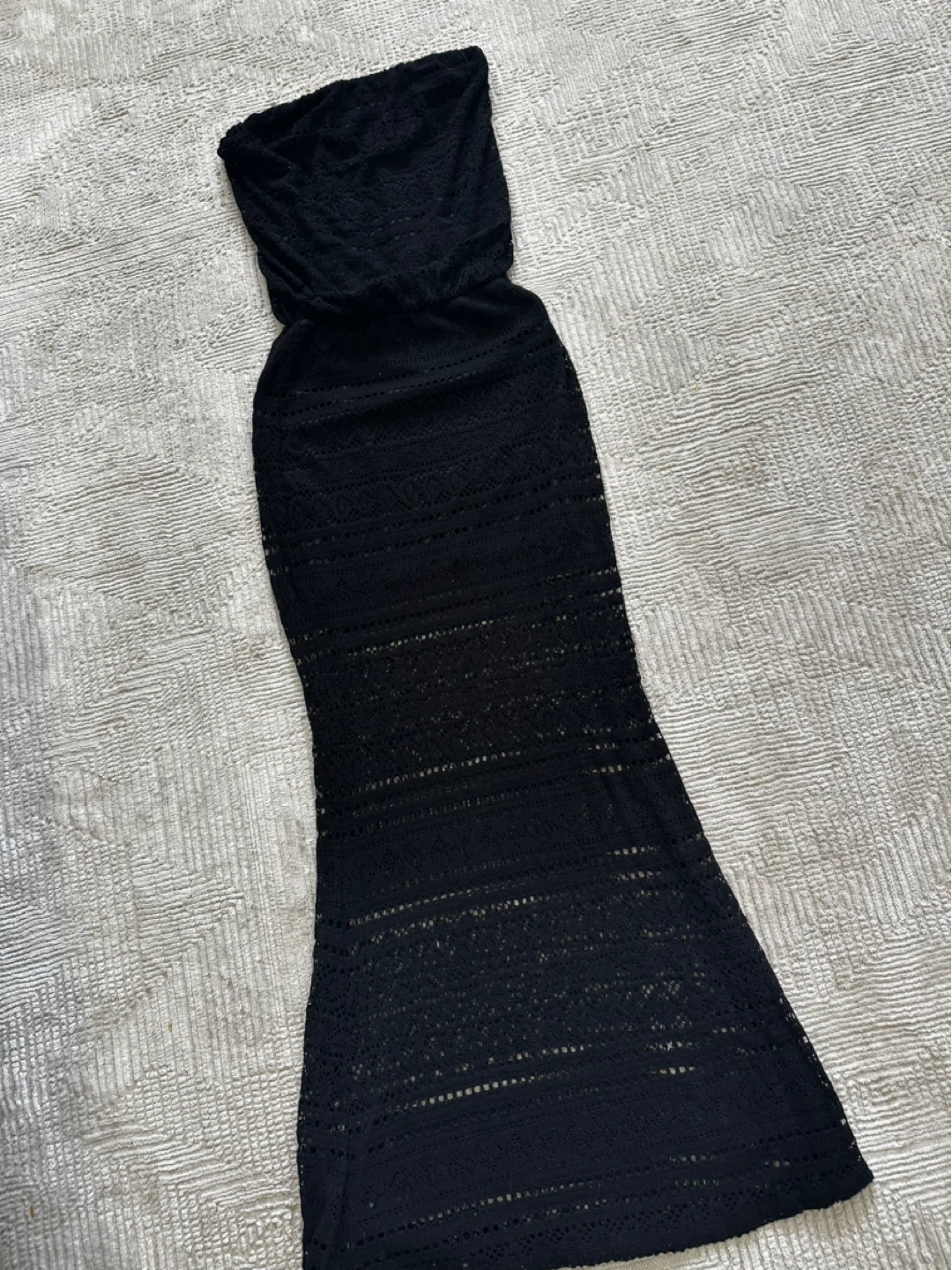 S-twelve Black Crochet Strapless Maxi Dress - photo 2